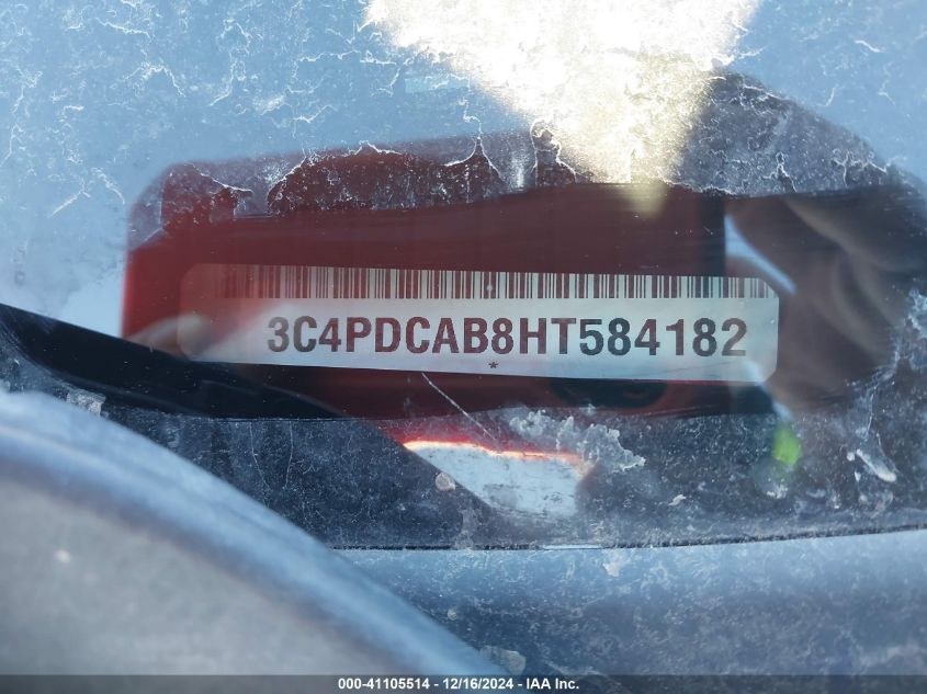 2017 Dodge Journey Se VIN: 3C4PDCAB8HT584182 Lot: 41105514