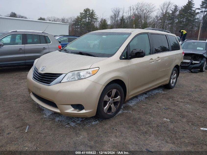 VIN 5TDKK3DC0DS353687 2013 Toyota Sienna, Le V6 8 P... no.2