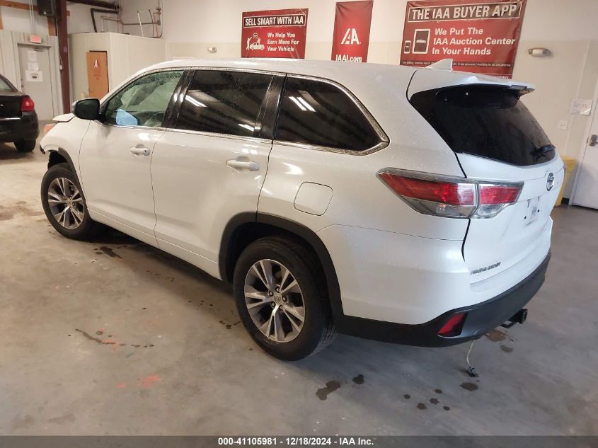 VIN 5TDZKRFH7FS103070 2015 Toyota Highlander, Le Pl... no.3