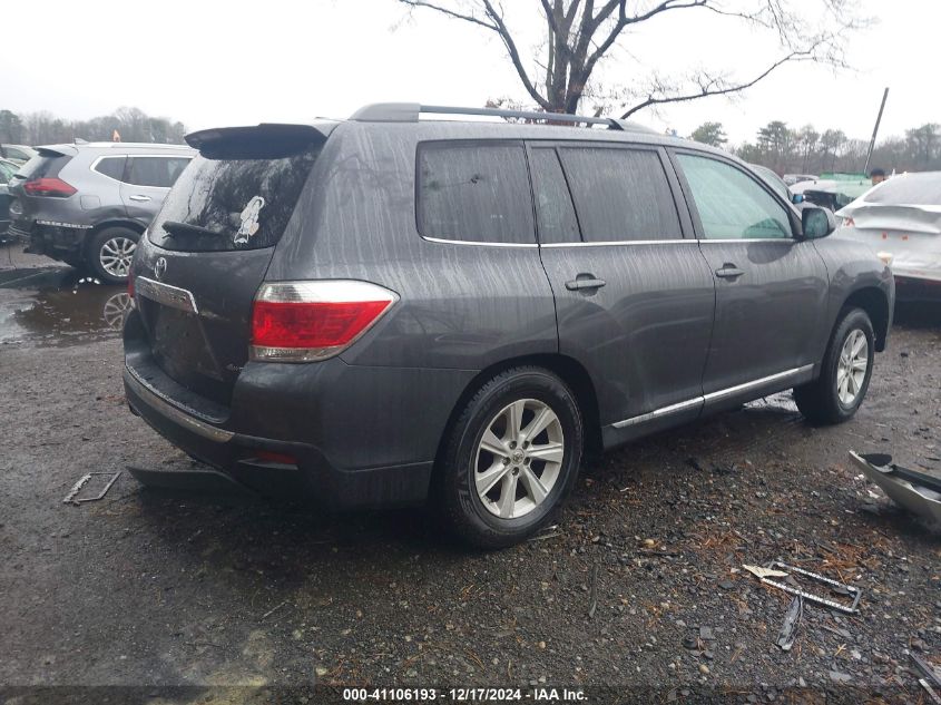 VIN 5TDBK3EH9DS255770 2013 Toyota Highlander, Plus/Se no.4