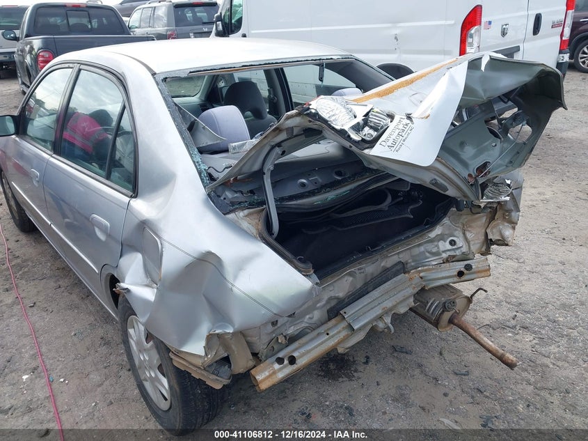 2003 Honda Civic Lx VIN: 2HGES16503H548705 Lot: 41106812