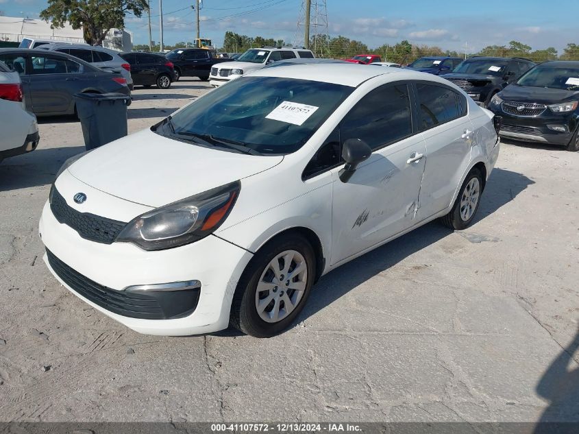 VIN KNADM4A36G6650218 2016 KIA Rio, LX no.2