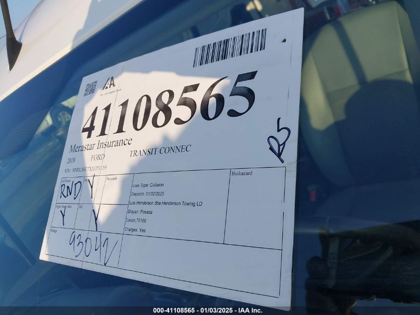 VIN NM0LS6E7XJ1351359 2018 Ford Transit, Connect XL no.18