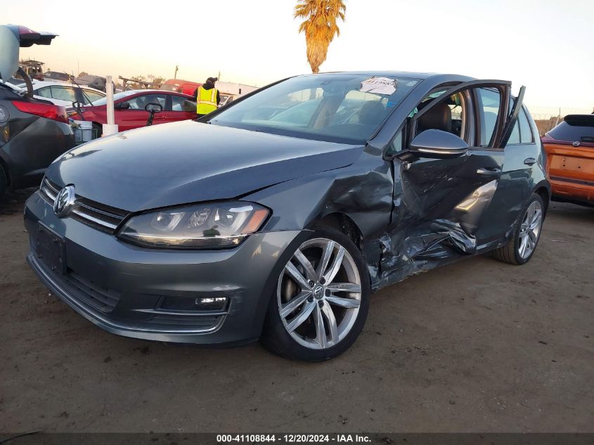 VIN 3VW217AU0FM005038 2015 Volkswagen Golf, Tsi Sel... no.2