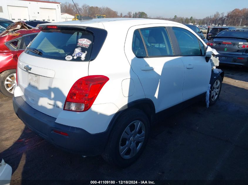 VIN KL7CJKSB1FB225333 2015 CHEVROLET TRAX no.4