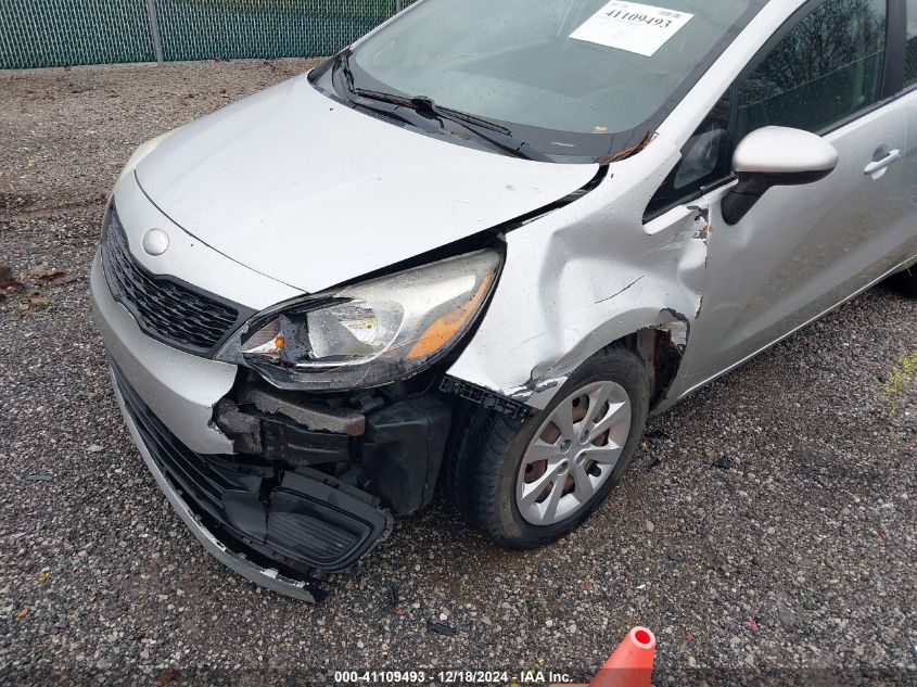 2013 Kia Rio Lx VIN: KNADM4A3XD6164474 Lot: 41109493