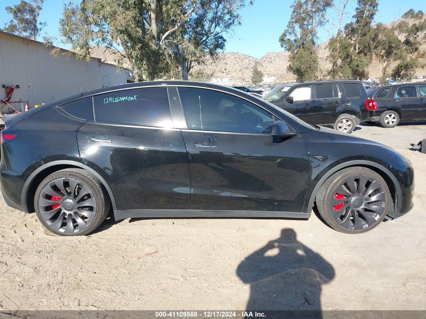 2023 Tesla Model Y Performance Dual Motor All-Wheel Drive VIN: 7SAYGDEF4PF880220 Lot: 41109588