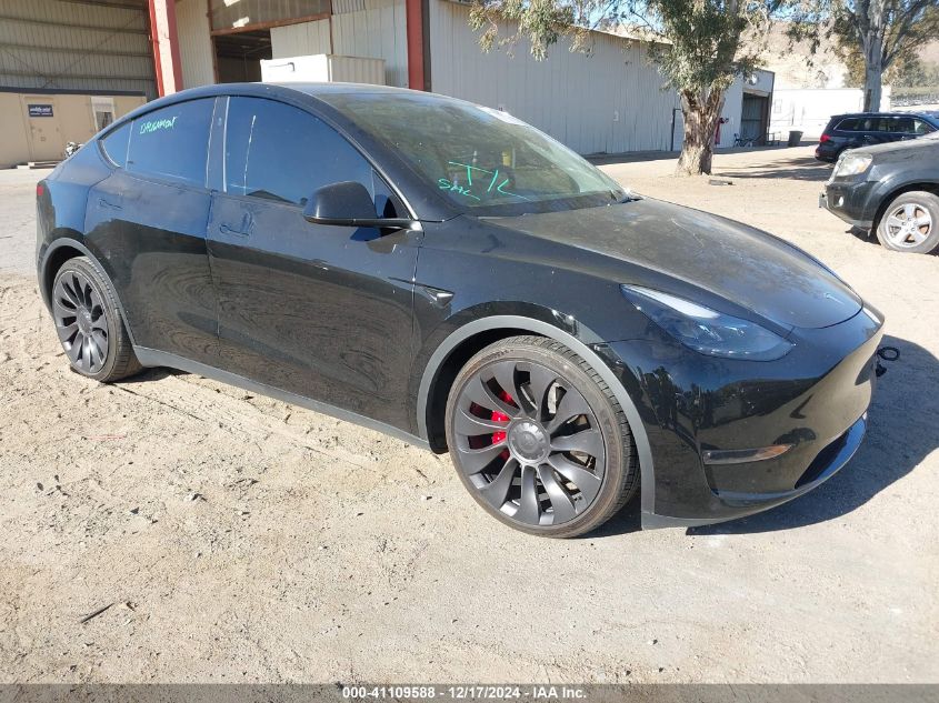 2023 Tesla Model Y Performance Dual Motor All-Wheel Drive VIN: 7SAYGDEF4PF880220 Lot: 41109588