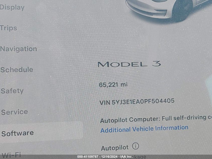 2023 TESLA MODEL 3 REAR-WHEEL DRIVE - 5YJ3E1EA0PF504405