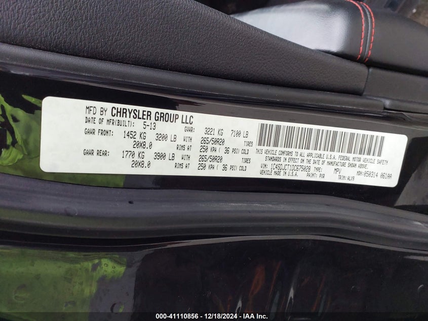 2013 DODGE DURANGO R/T - 1C4SDJCT1DC675028