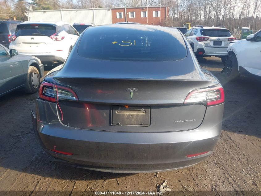 2022 Tesla Model 3 Long Range Dual Motor All-Wheel Drive VIN: 5YJ3E1EB8NF118661 Lot: 41111048