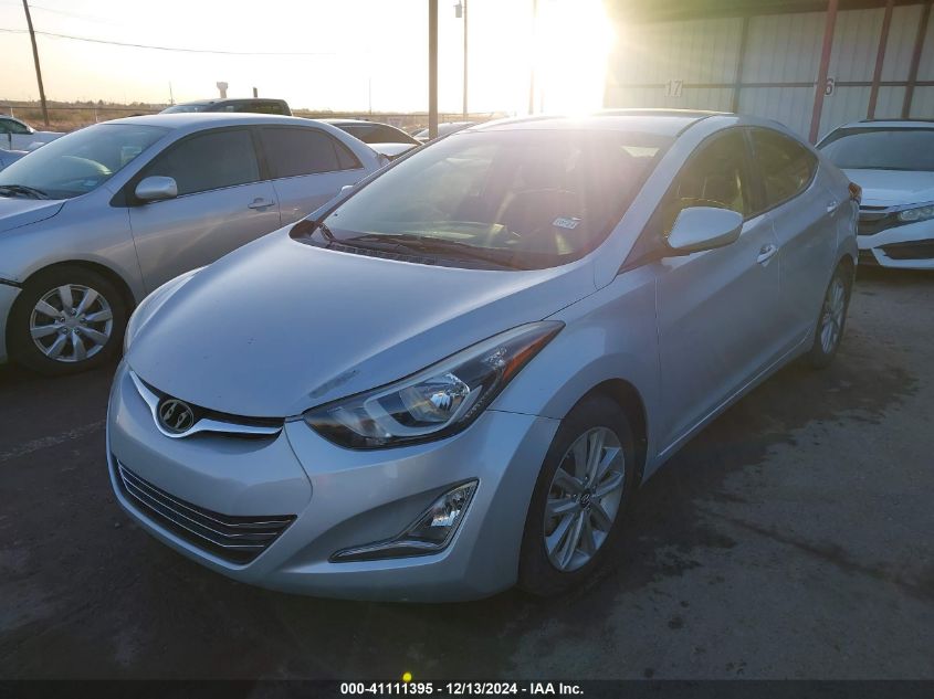 VIN KMHDH4AE5EU068091 2014 Hyundai Elantra, SE no.2