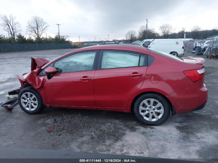 2013 Kia Rio Lx VIN: KNADM4A3XD6152132 Lot: 41111445