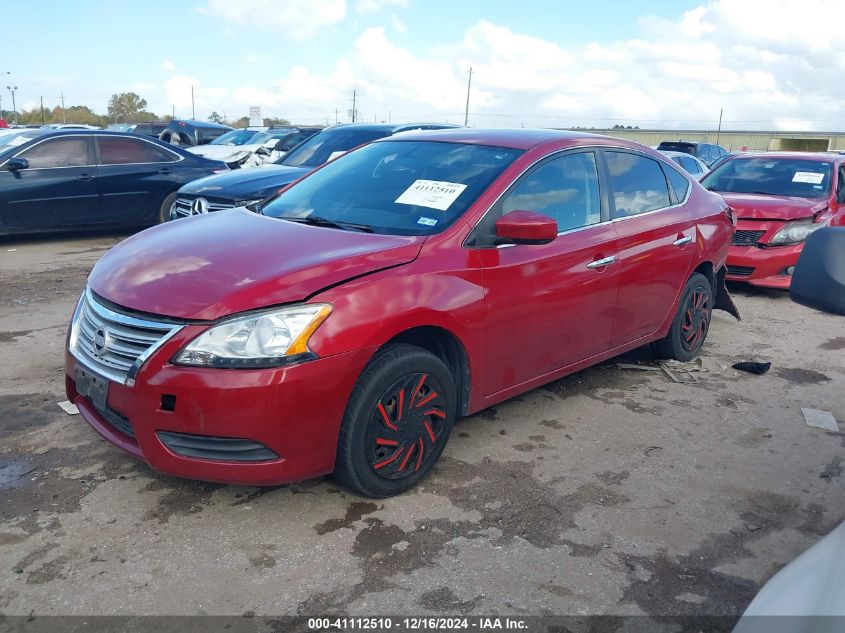 VIN 3N1AB7AP0EL689683 2014 Nissan Sentra, S no.2