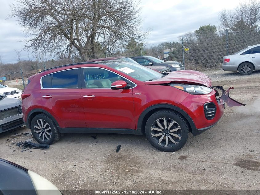 2018 Kia Sportage Ex VIN: KNDPNCAC5J7324998 Lot: 41112562