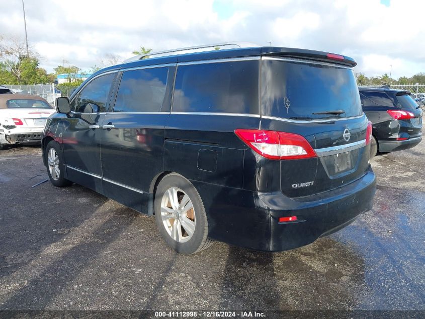 2012 Nissan Quest Le VIN: JN8AE2KP1C9034691 Lot: 41112998