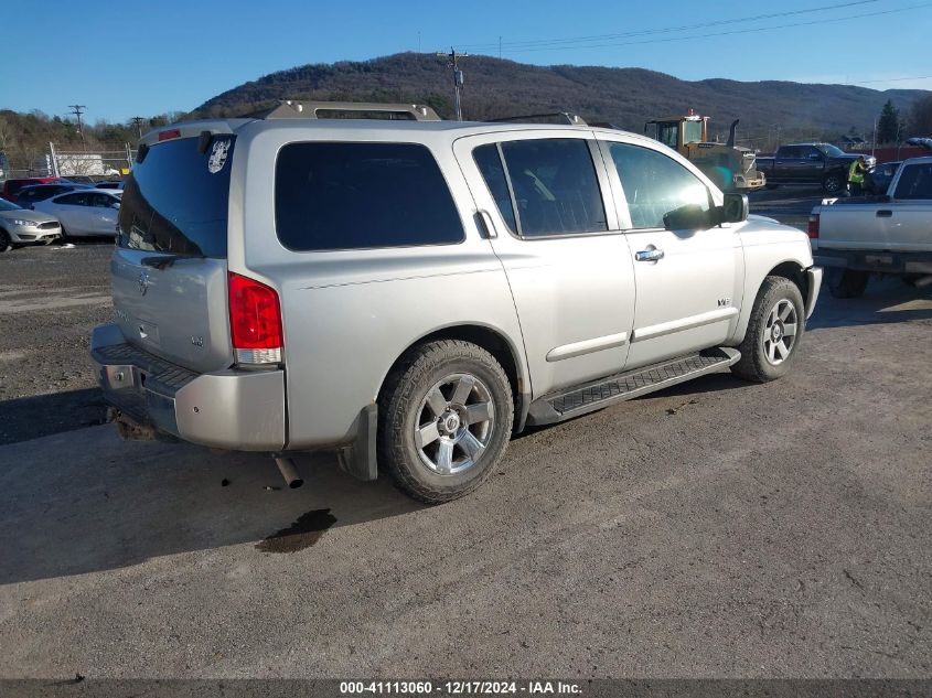 2007 Nissan Armada Le VIN: 5N1BA08CX7N711637 Lot: 41113060