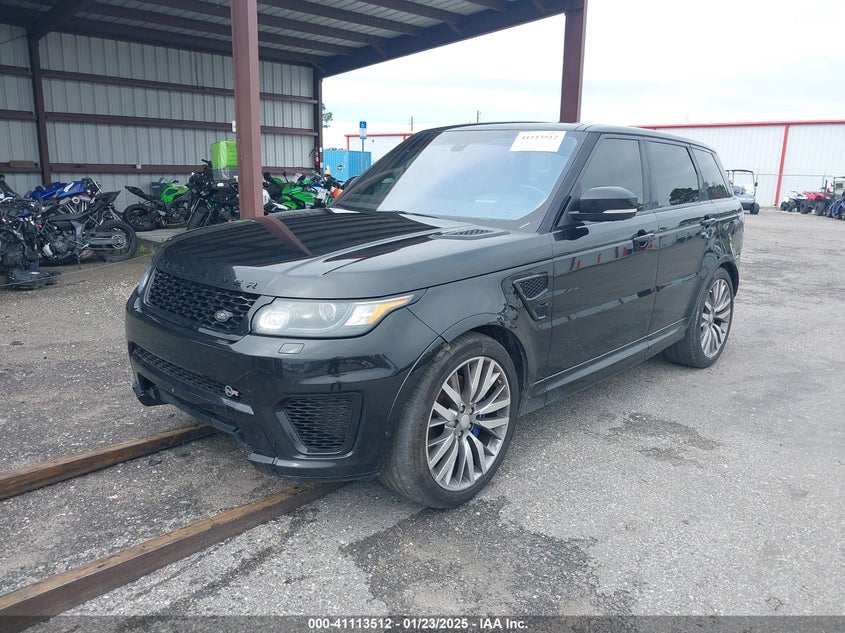 Vin: salwz2ef3ga594248, lot: 41603688, land rover range rover sport 5.0l v8 supercharged svr 20162