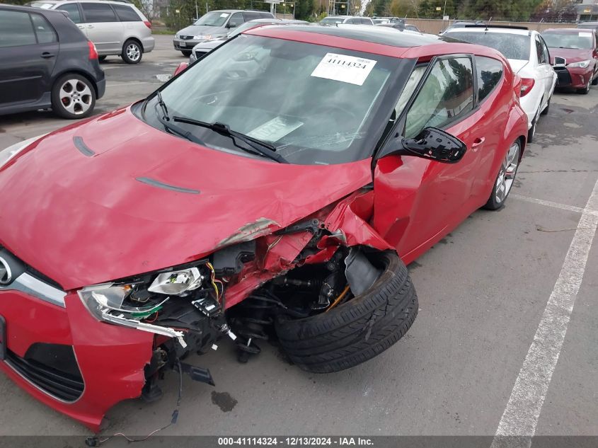 2012 Hyundai Veloster Gray Int VIN: KMHTC6AD0CU062774 Lot: 41114324