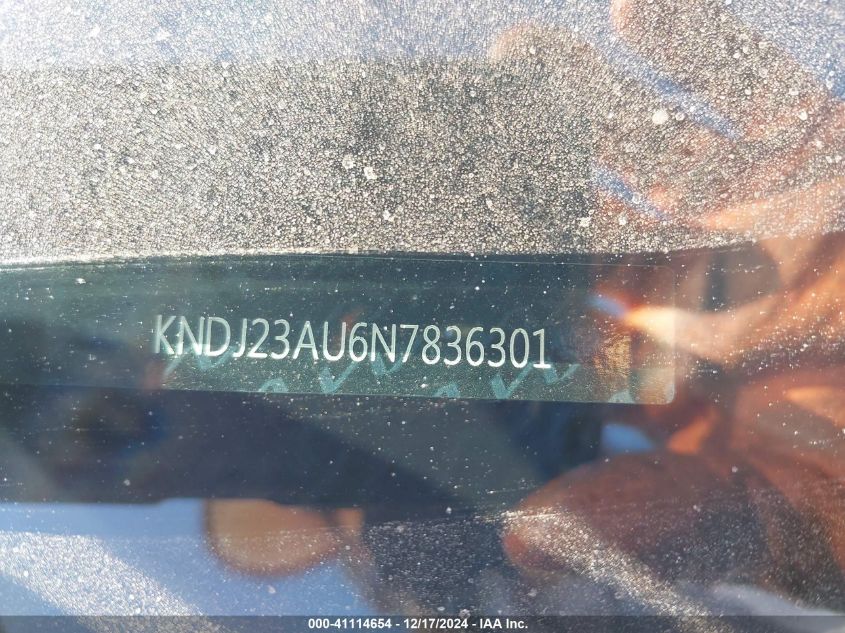 VIN KNDJ23AU6N7836301 2022 KIA SOUL no.9