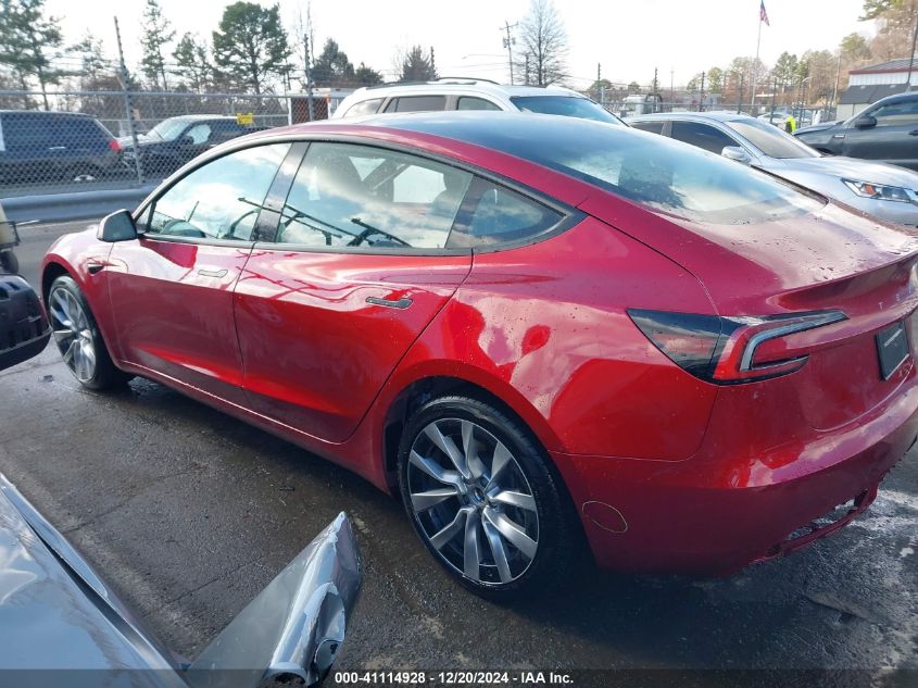 2024 Tesla Model 3 Long Range Dual Motor All-Wheel Drive/Rear-Wheel Drive VIN: 5YJ3E1EA1RF727331 Lot: 41114928