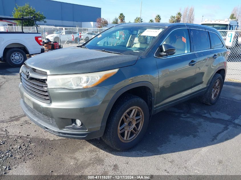 VIN 5TDJKRFH0GS244108 2016 Toyota Highlander, Xle V6 no.2