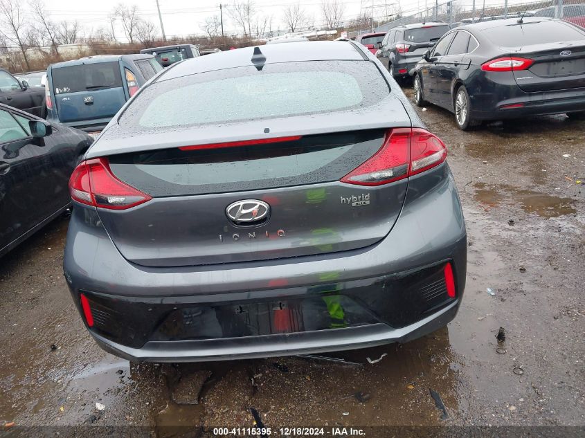 2018 Hyundai Ioniq Hybrid Blue VIN: KMHC65LC9JU075820 Lot: 41115395