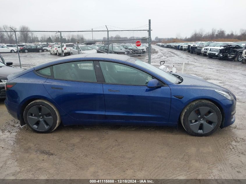 2022 Tesla Model 3 Rear-Wheel Drive VIN: 5YJ3E1EA8NF189964 Lot: 41115888