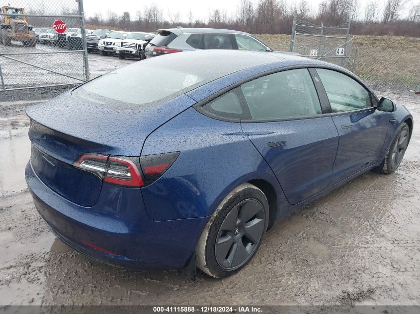 VIN 5YJ3E1EA8NF189964 2022 Tesla Model 3, Rear-Whee... no.4