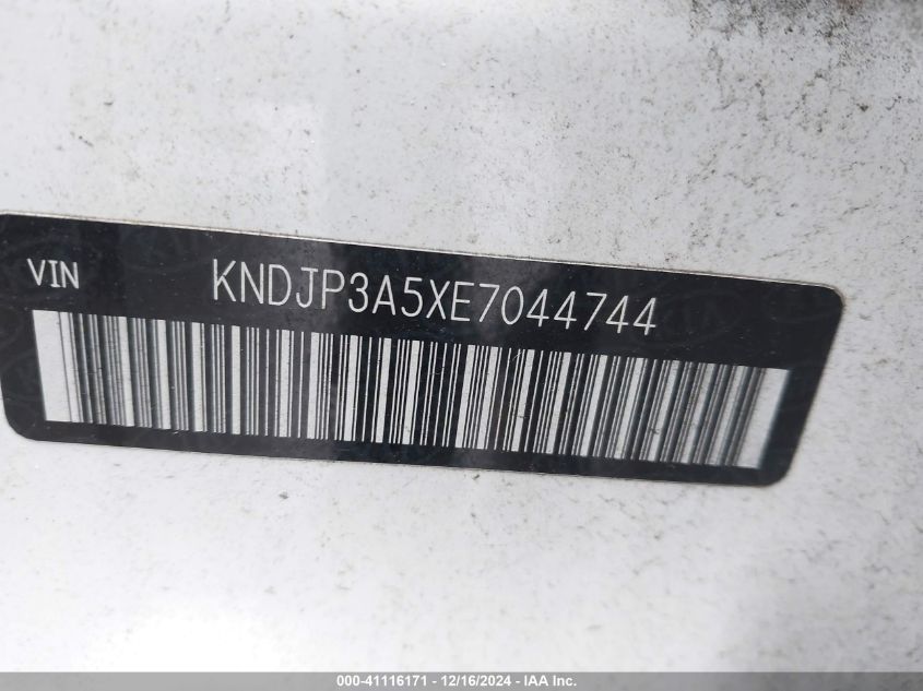 VIN KNDJP3A5XE7044744 2014 KIA Soul, + no.9