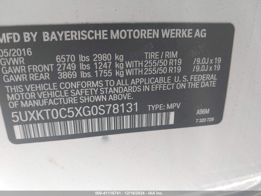 2016 BMW X5 EDRIVE XDRIVE40E - 5UXKT0C5XG0S78131