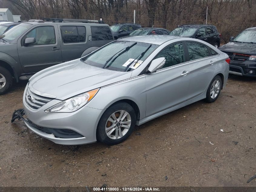 VIN 5NPEB4AC8EH933459 2014 Hyundai Sonata, Gls no.2