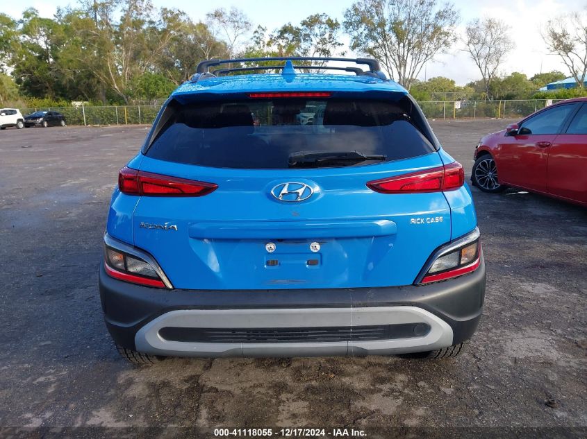 2022 Hyundai Kona Sel VIN: KM8K32AB5NU859530 Lot: 41118055