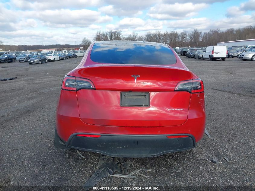 2021 Tesla Model Y Long Range Dual Motor All-Wheel Drive VIN: 5YJYGDEE8MF134885 Lot: 41118595