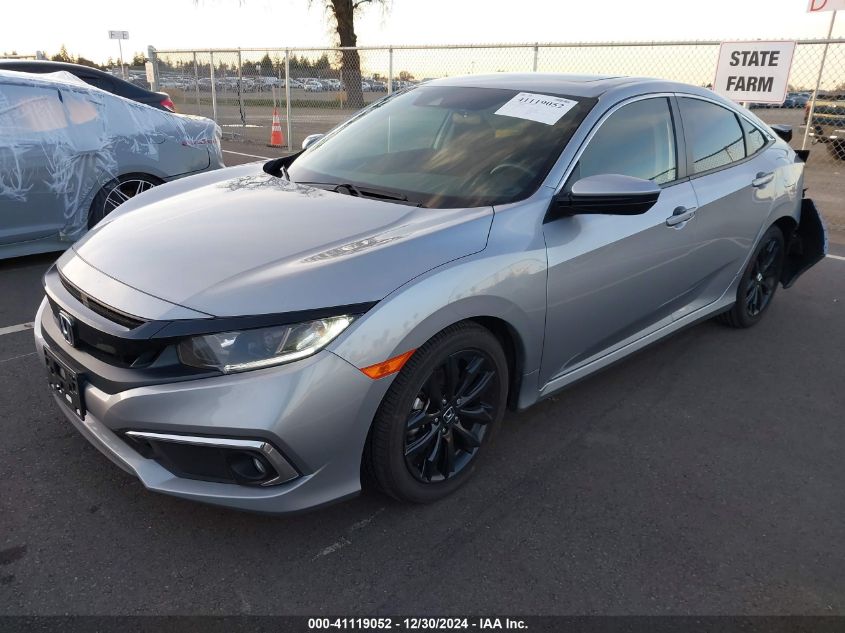 VIN 19XFC1F38KE216407 2019 Honda Civic, EX no.2