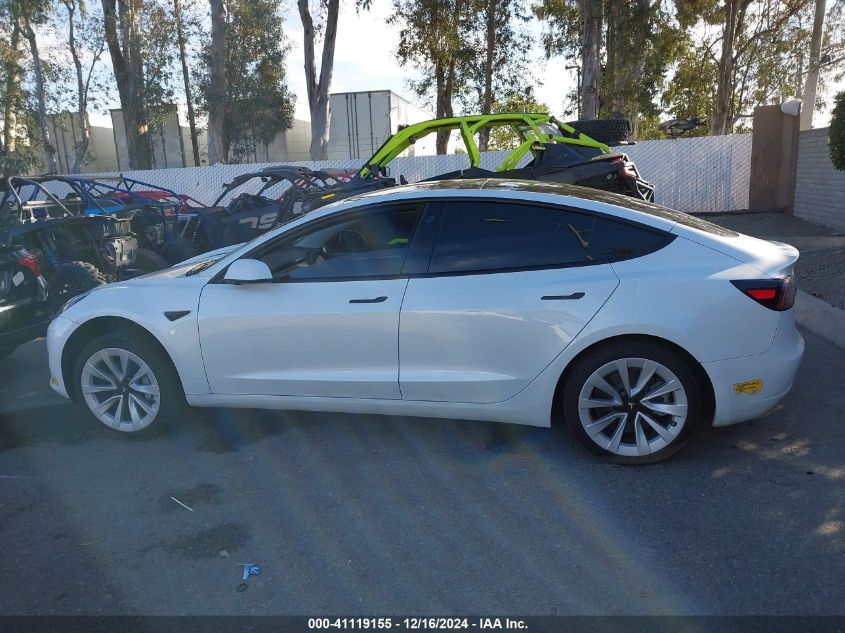 2022 Tesla Model 3 Long Range Dual Motor All-Wheel Drive VIN: 5YJ3E1EB8NF296103 Lot: 41119155