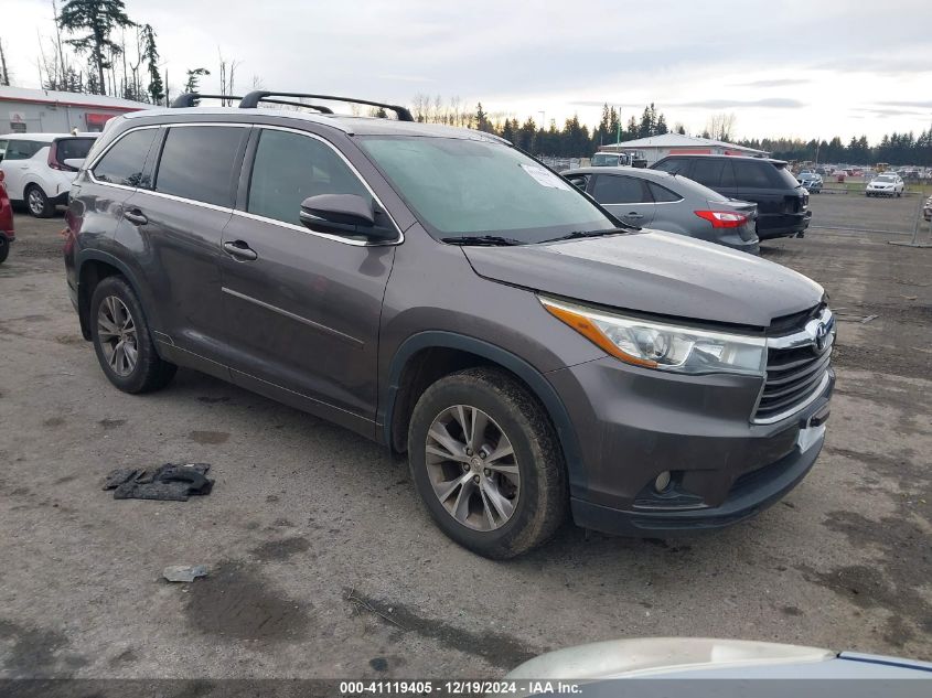 2015 TOYOTA HIGHLANDER XLE V6 - 5TDJKRFH1FS154660