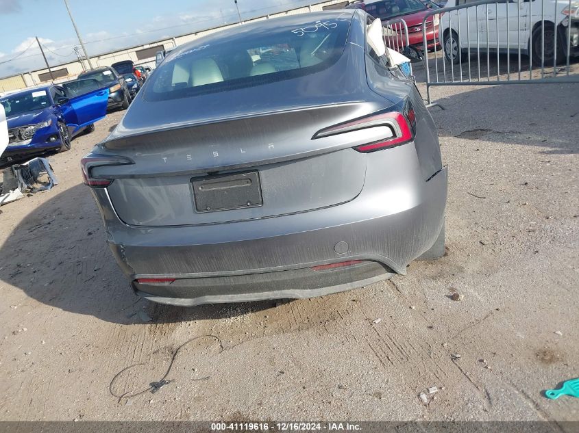 2024 Tesla Model 3 Long Range Dual Motor All-Wheel Drive/Rear-Wheel Drive VIN: 5YJ3E1EA3RF865095 Lot: 41119616