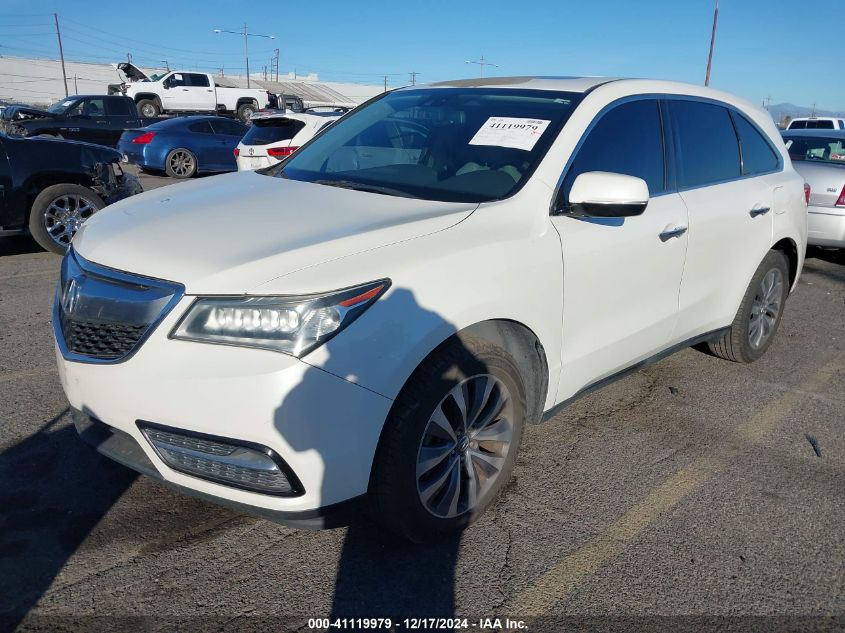 VIN 5FRYD3H68EB010963 2014 Acura MDX, Technology Pk... no.2