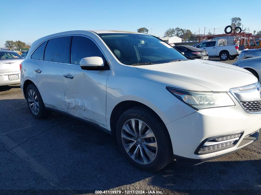 VIN 5FRYD3H68EB010963 2014 Acura MDX, Technology Pk... no.6