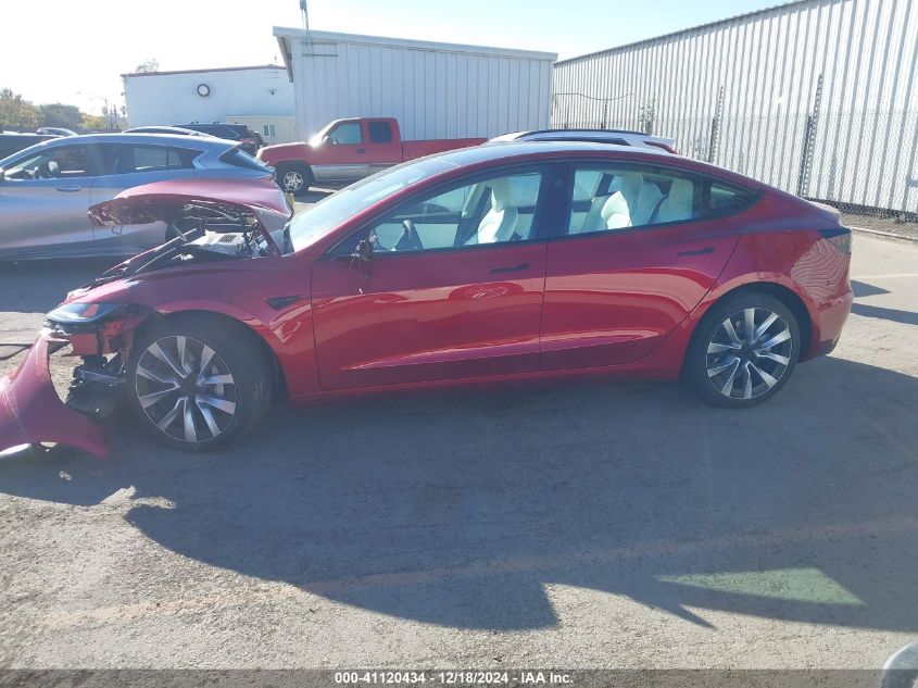 2024 Tesla Model 3 Long Range Dual Motor All-Wheel Drive VIN: 5YJ3E1EB9RF792842 Lot: 41120434