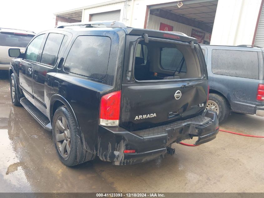 2008 Nissan Armada Le VIN: 5N1BA08D18N628561 Lot: 41123393