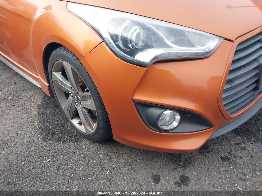 2013 HYUNDAI VELOSTER TURBO W/BLACK - KMHTC6AEXDU119797