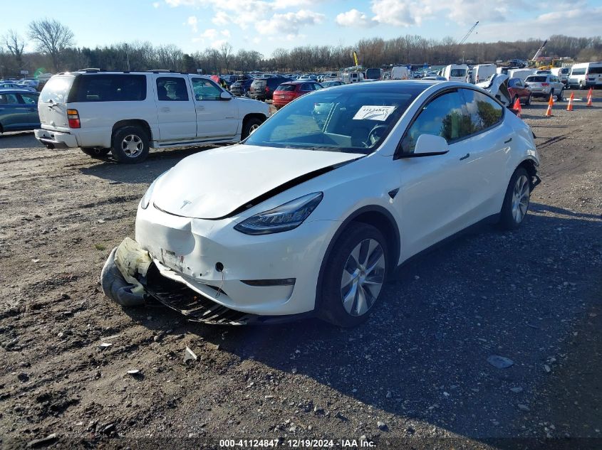 2021 Tesla Model Y Long Range Dual Motor All-Wheel Drive VIN: 5YJYGDEE3MF299758 Lot: 41124847