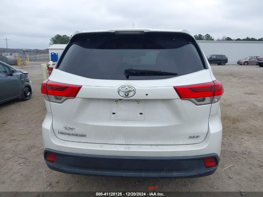 2019 Toyota Highlander Xle VIN: 5TDKZRFH6KS361734 Lot: 41125125