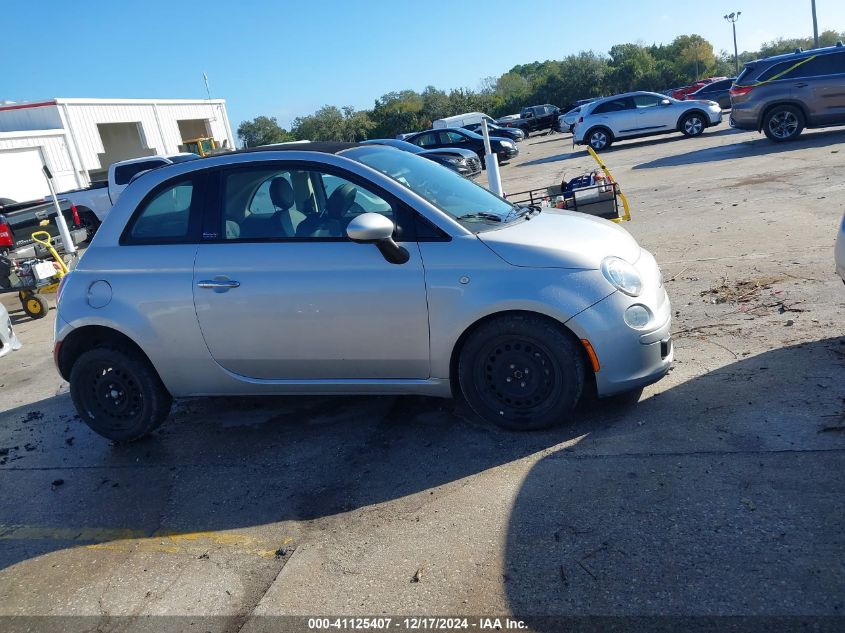 2013 Fiat 500 Pop VIN: 3C3CFFDR0DT738272 Lot: 41125407