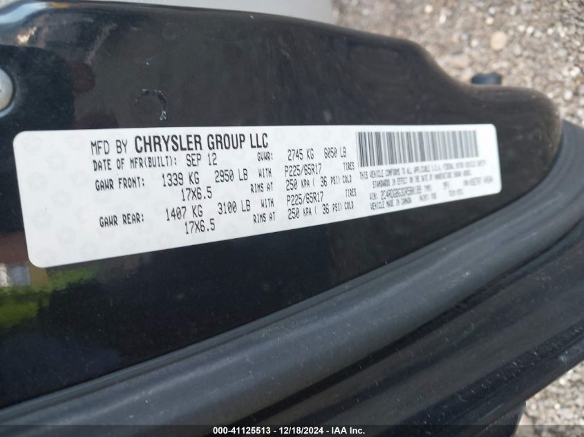 VIN 2C4RDGBG3DR580189 2013 DODGE GRAND CARAVAN no.9