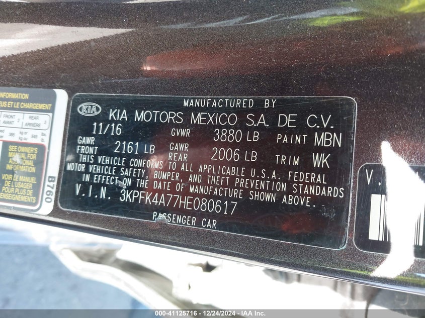 2017 KIA FORTE LX - 3KPFK4A77HE080617