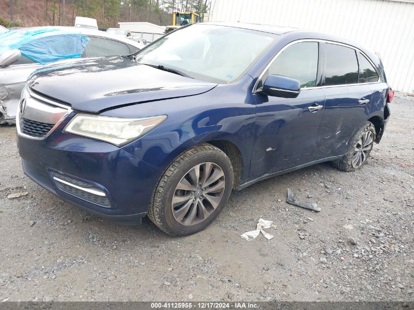 VIN 5FRYD3H41FB007404 2015 ACURA MDX no.2