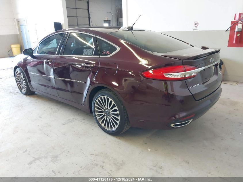 VIN 3FA6P0K97HR308558 2017 Ford Fusion, Titanium no.3